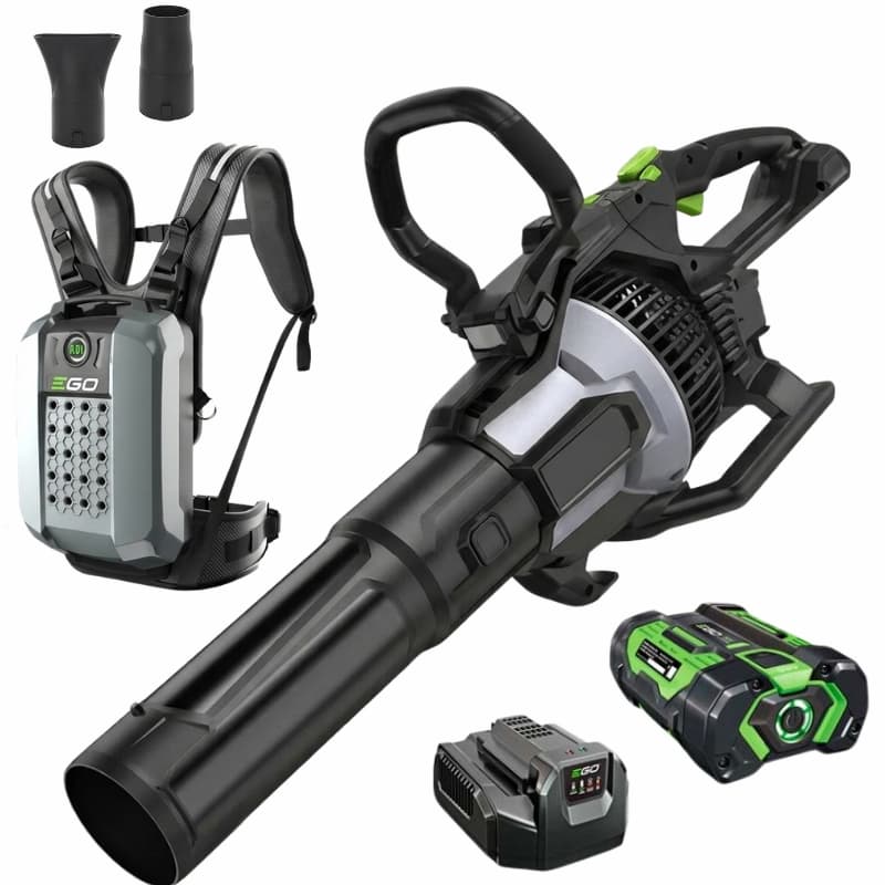 Kit EcoVolt 56V™: soplador mochila, 2 baterías, cinturón, gafas y guantes